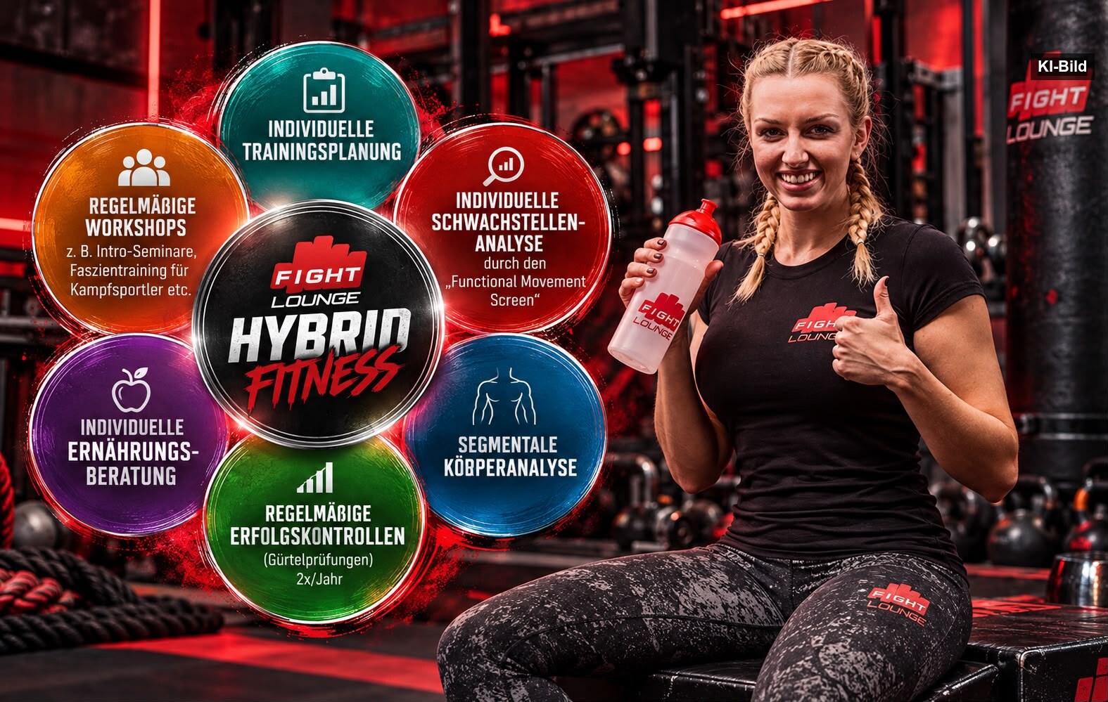 Hybrid Fitness in der Fight Lounge